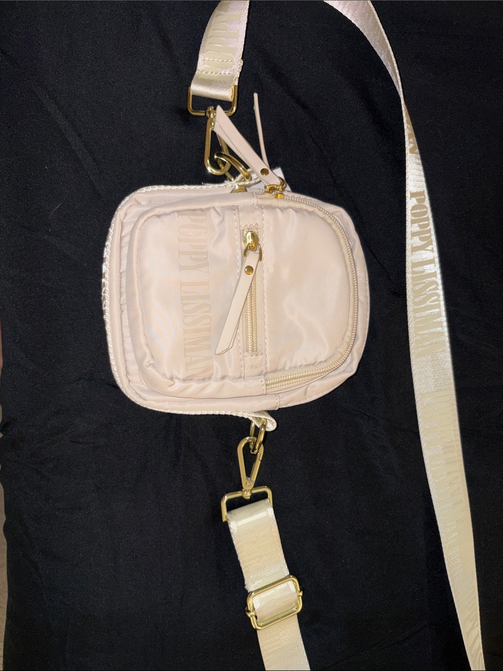 Poppy Lissiman Quilted Crossbody Pouch with Gold Hardware
